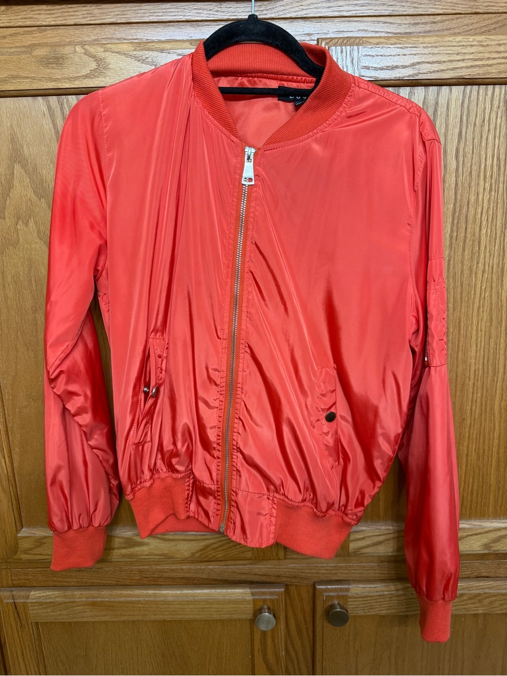 36 Point 5 Orange Bomber Jacket - Picture 2 of 8